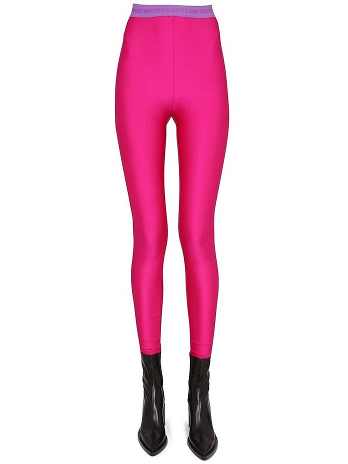 Leggings With Logoed Band - Versace Jeans Couture