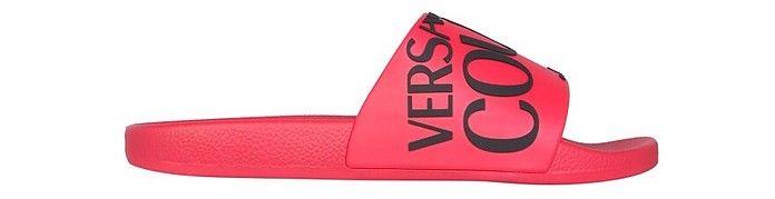 Slide Sandals With Logo - Versace Jeans Couture