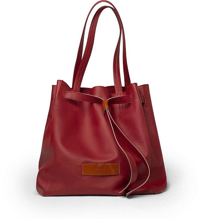 Jeanne Leather Bucket Bag - Hemcael