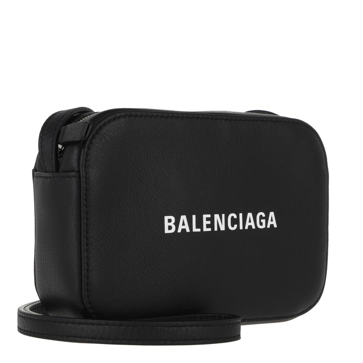 BALENCIAGA Calfskin Logo XS Everyday Camera Bag Black 1148812