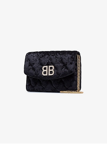 Black Velvet Bb Crystal Logo Bag展示图