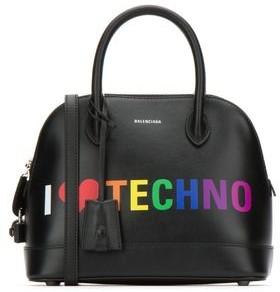 Black I Love Techno Leather S Ville Satchel Bag