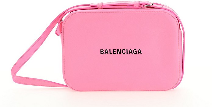 Розовая Кожаная Сумка Кроссбоди - Balenciaga