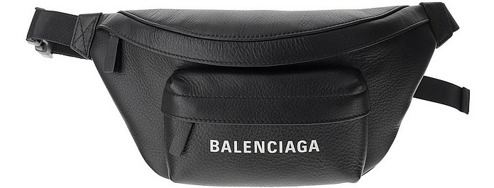 Черная Фирменная Поясная Сумка - Balenciaga