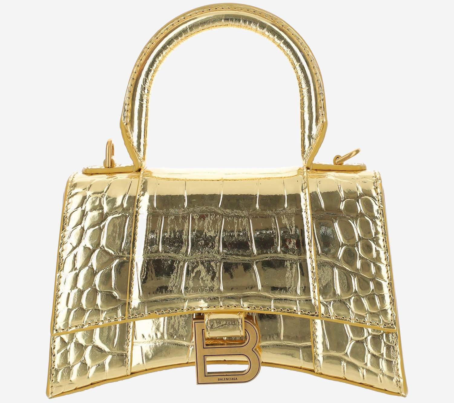 Balenciaga gold hourglass bag women
