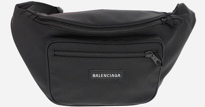 Black Nylon Signature Waist Bag - Balenciaga