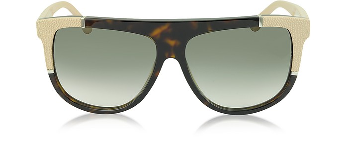 BA0025 Acetate Shield Women's Sunglasses w/Rubber Details - Balenciaga / oVAK
