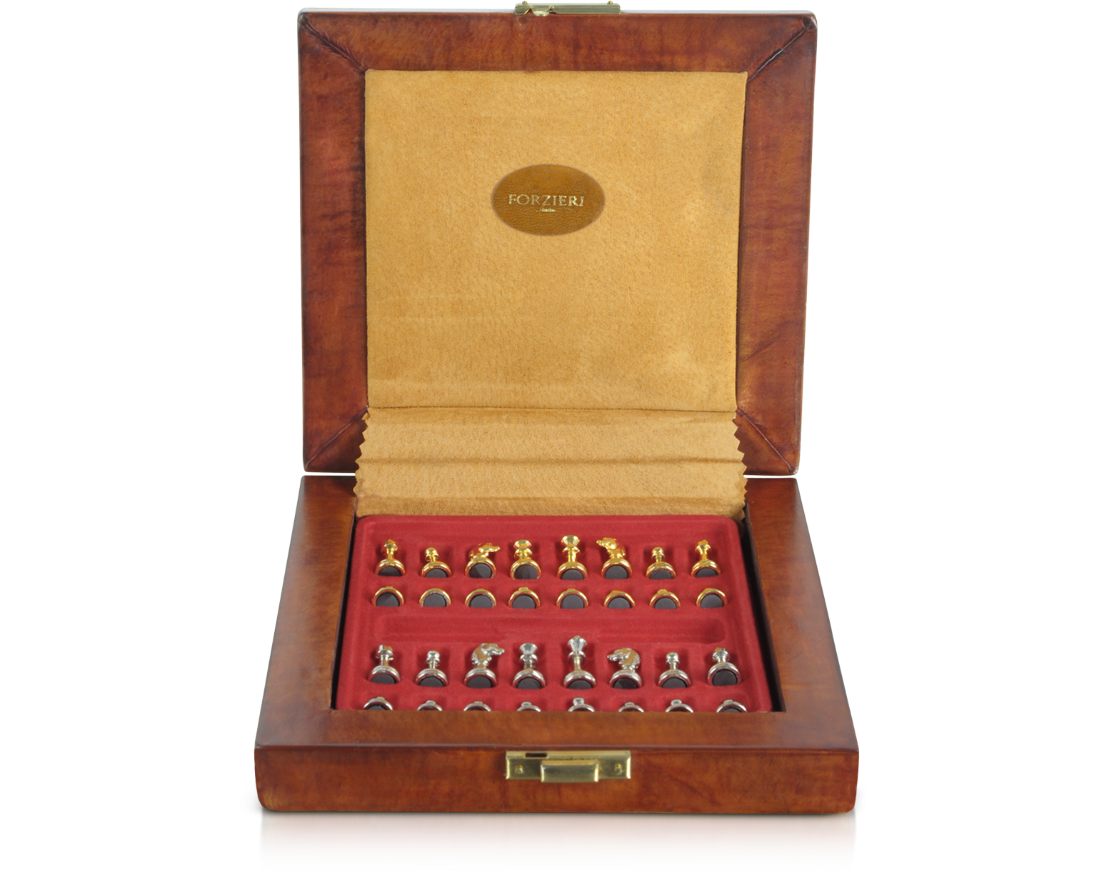 Forzieri Genuine Leather Chess Board with Magnetic Pieces at FORZIERI Canada
