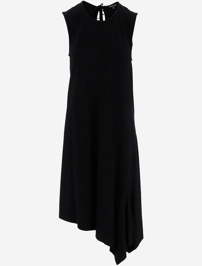 Black Asymmetrical Women's Dress - Ann Demeulemeester