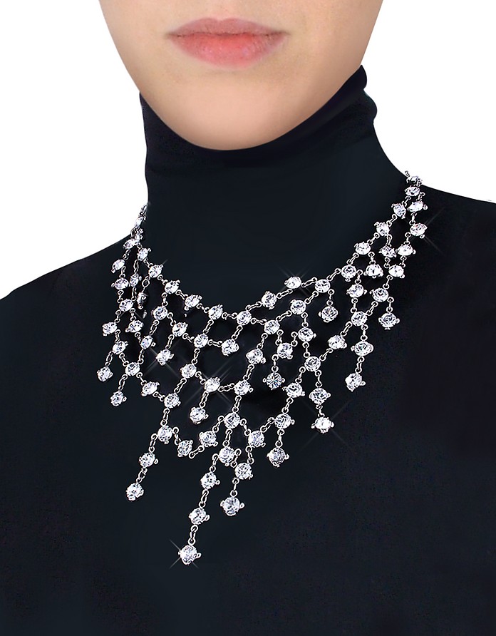 Crystal Web Necklace  - Evatini