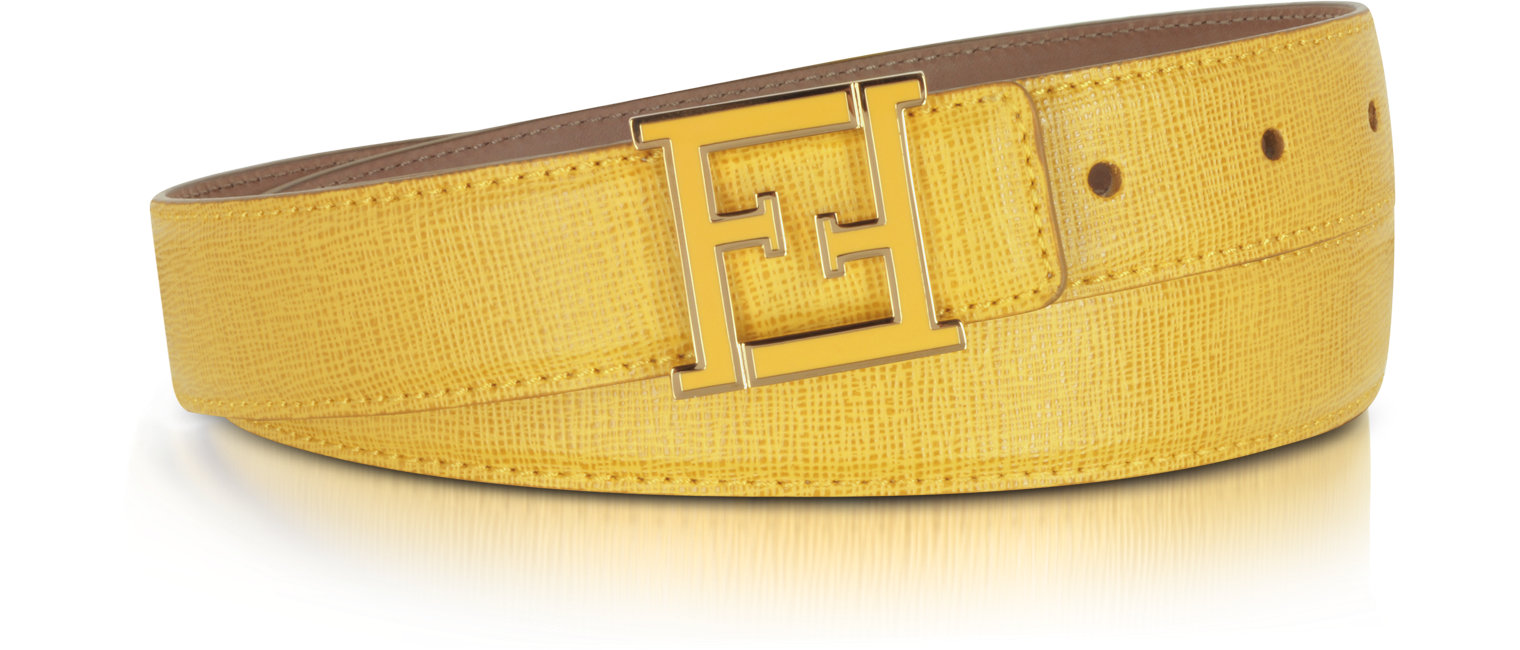 fendi yellow belt
