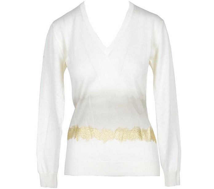 Women's White Sweater - Fabiana Filippi