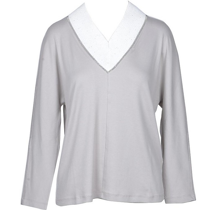 Women's Light Gray Sweater - Fabiana Filippi