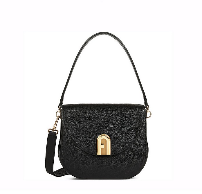 Black Sleek Mini Top-Handle Shoulder Bag - Furla