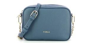 Furla Denim Blue Real Mini Camera Bag at FORZIERI