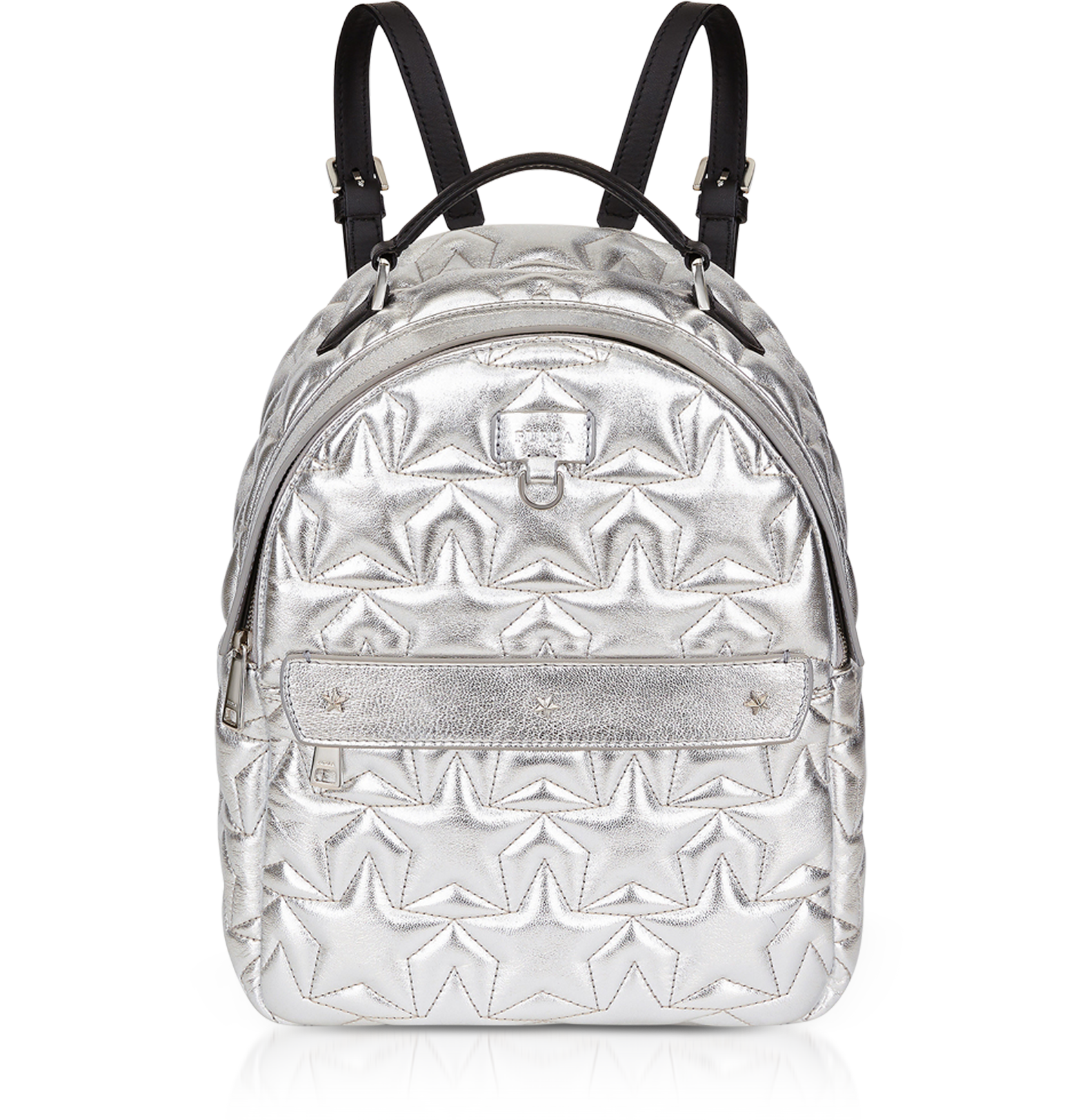 Furla Silver Star Quilted Leather Favola Small Backpack - FORZIERI