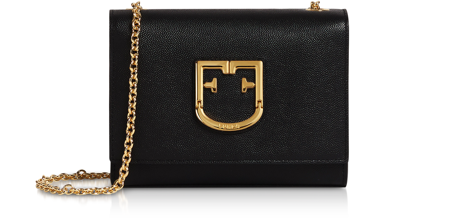 Furla Viva Mini Pochette Onyx  Mini crossbody bag, Branded handbags,  Italian handbag