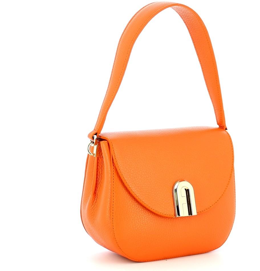 Furla Orange Sleek Mini Shoulder Bag at FORZIERI