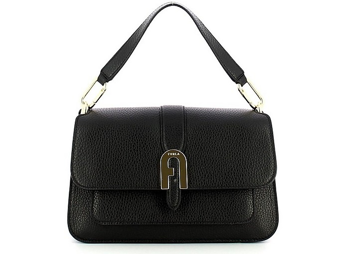 Black Sofia Grainy S Top Handle Bag - Furla