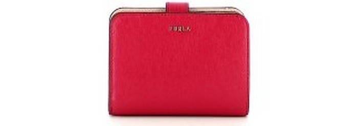 Bubble Red and Ballerina Pink Babylon S Compact Wallet - Furla