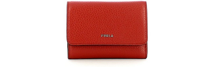 Red Trifold Small Babylon Wallet  - Furla