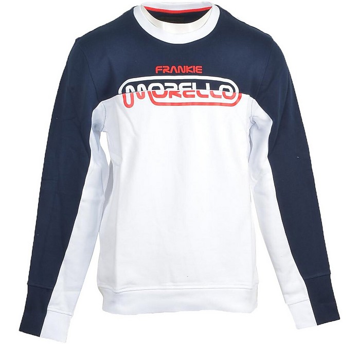 Men's Blue / White Sweatshirt - Frankie Morello