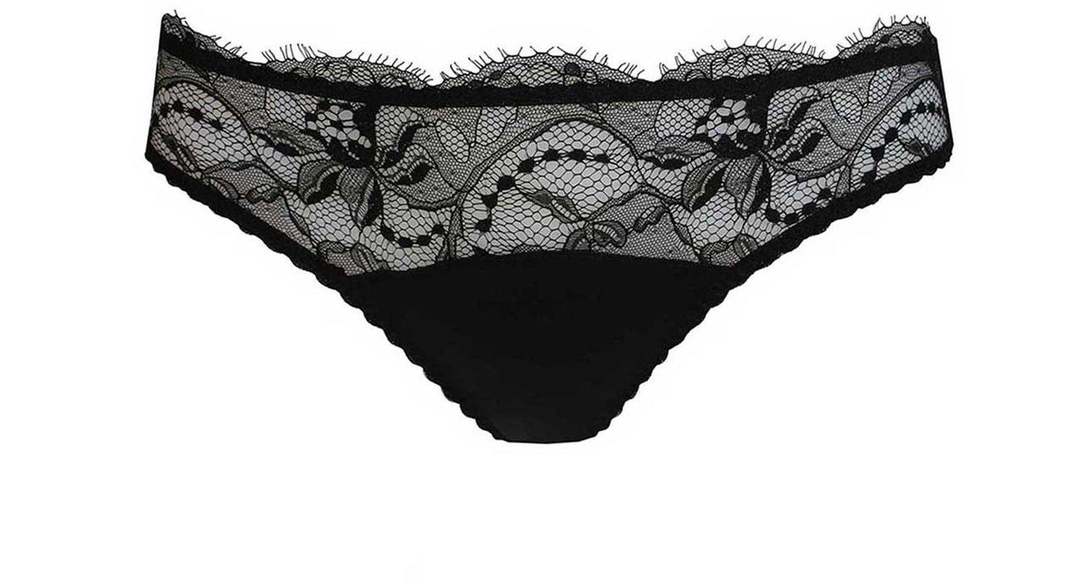Fleur of England Signature Black Thong XS at FORZIERI