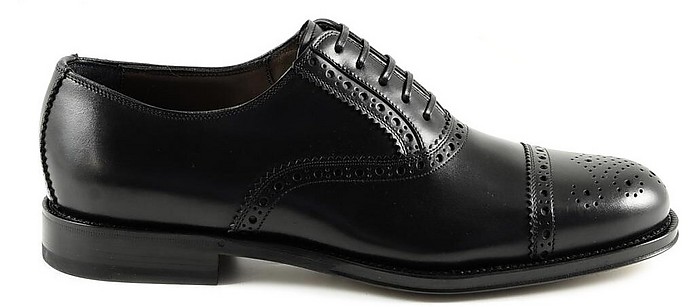 Black Leather Men's Oxford Shoes - Salvatore Ferragamo