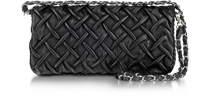 Pleated Nappa Leather Clutch - Fontanelli