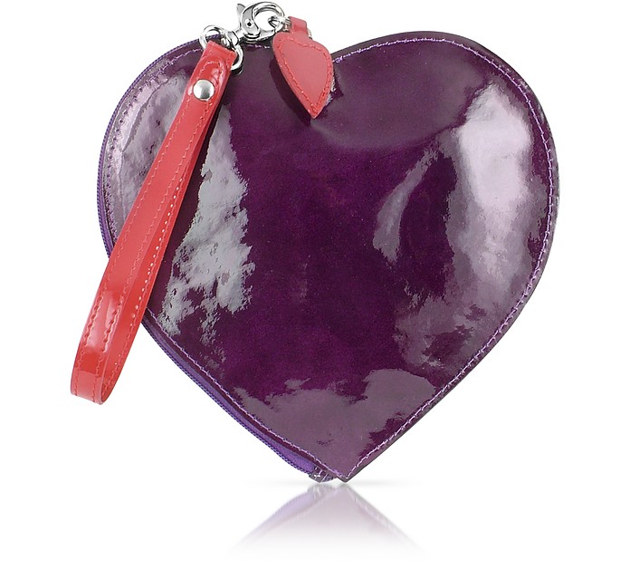 Patent Leather Heart Coin Purse - Fontanelli
