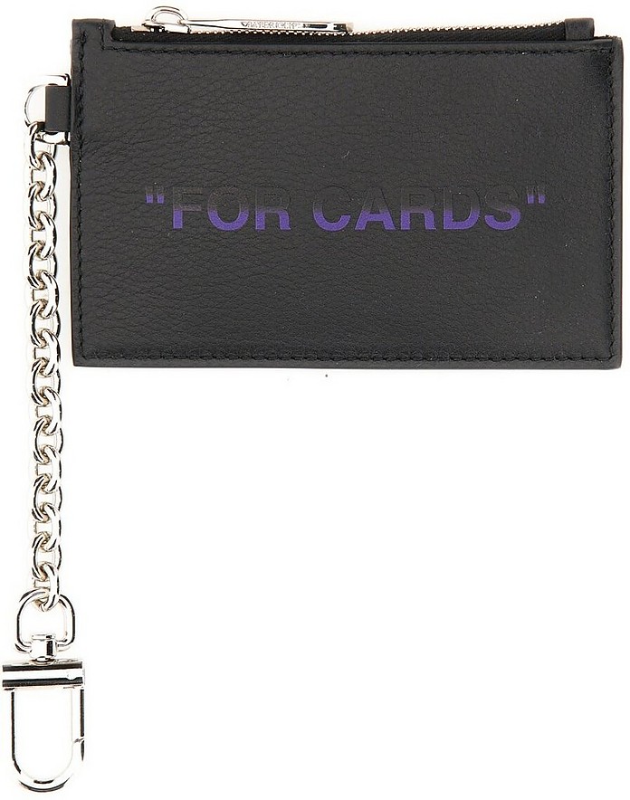 Card Holder With Chain - Off-White