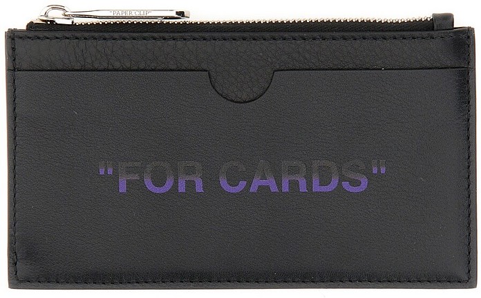 Quota Card Holder With Zipper - Off-White