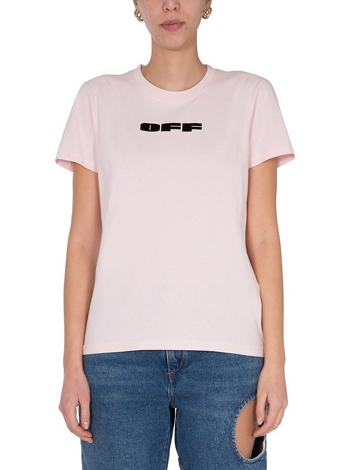 T-Shirt With Logo - Off-White