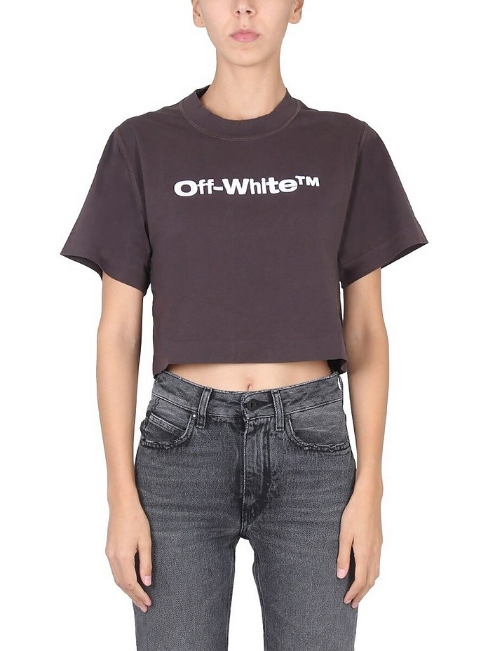 Cropped Fit T-Shirt - Off-White