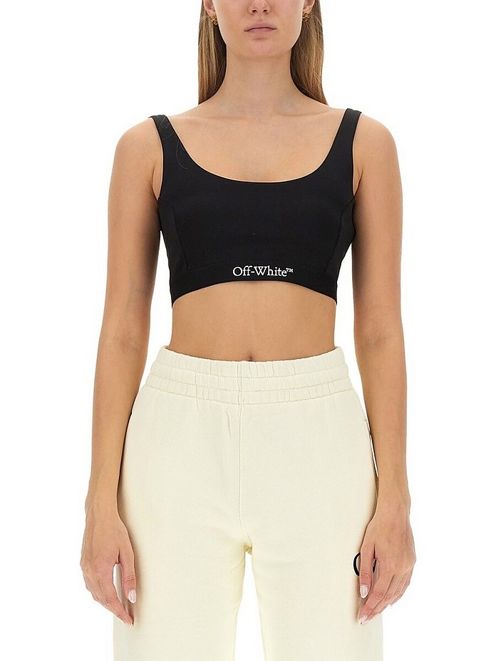 Off-White Top Bra With Logo M at FORZIERI Canada