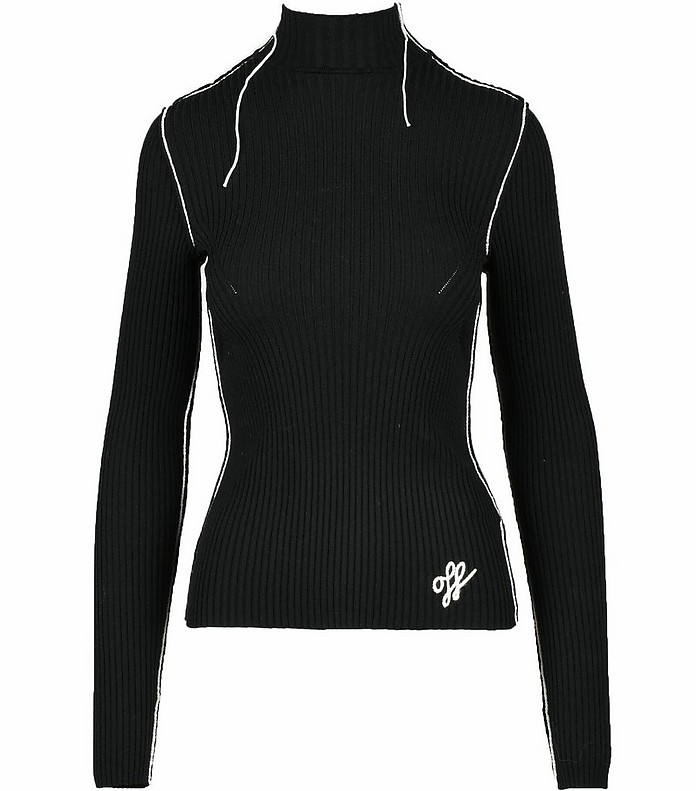 Women's Black Sweater - Off-White