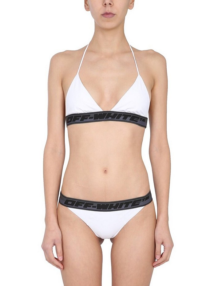 Bikini Set With Logo Tape - Off-White