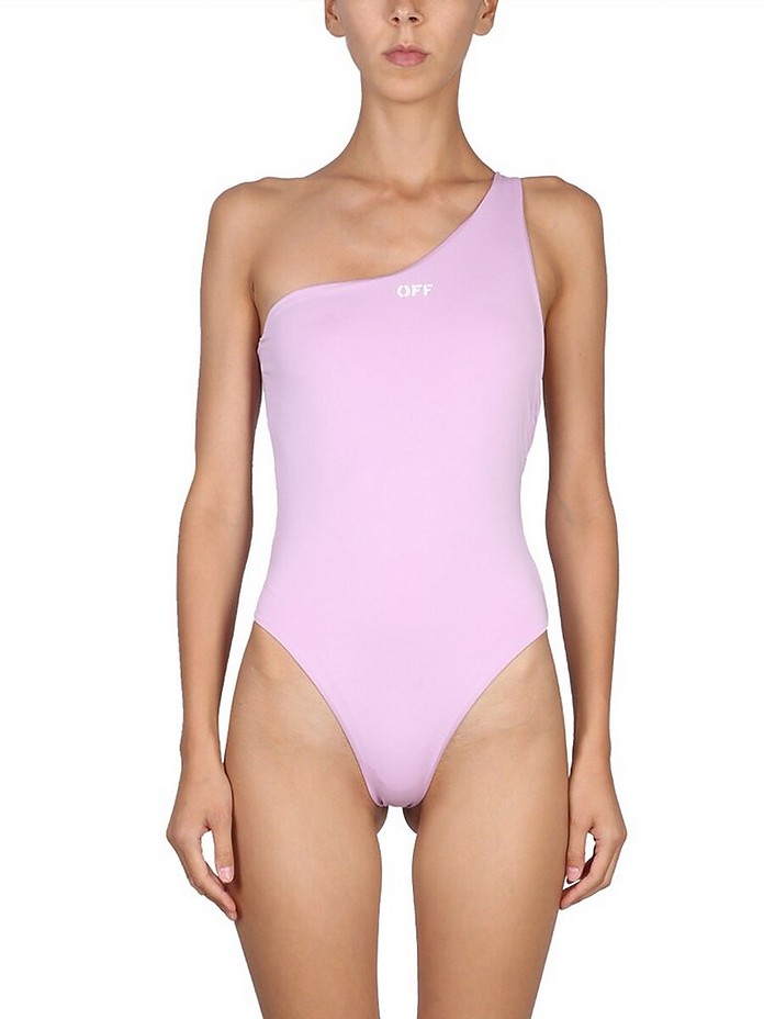 One Piece Swimsuit With Logo - Off-White