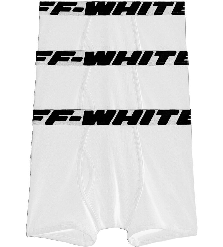 White Pack of three short boxer briefs