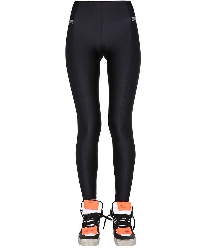 Leggings With Logo Band - Off-White