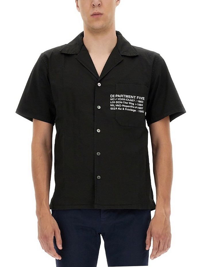 Hawaiian Shirt With Logo Print - Department 5