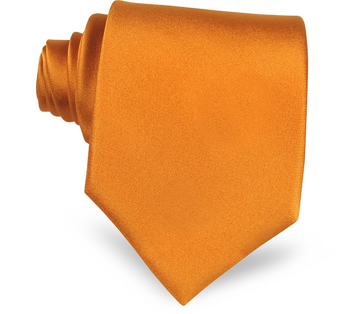 Mandarin Satin Silk Tie - Forzieri