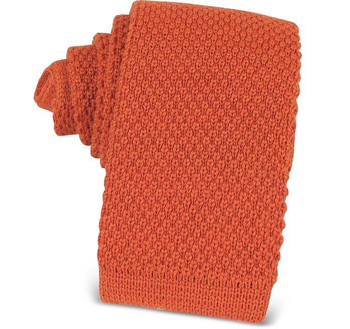Pure Knitted Wool Tie - Forzieri