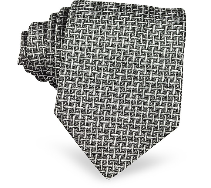 Cravate soie de cérémonie grise - Forzieri