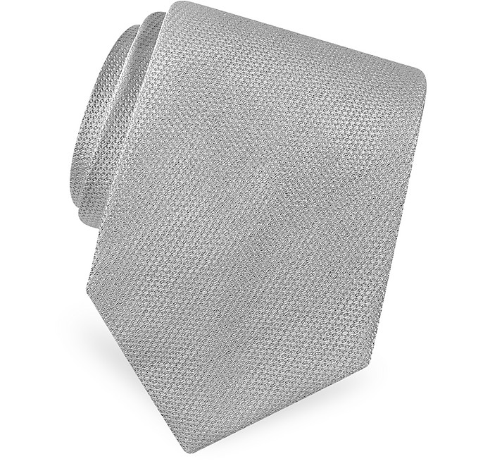 Gold Line Solid Classic Woven Silk Tie - Forzieri