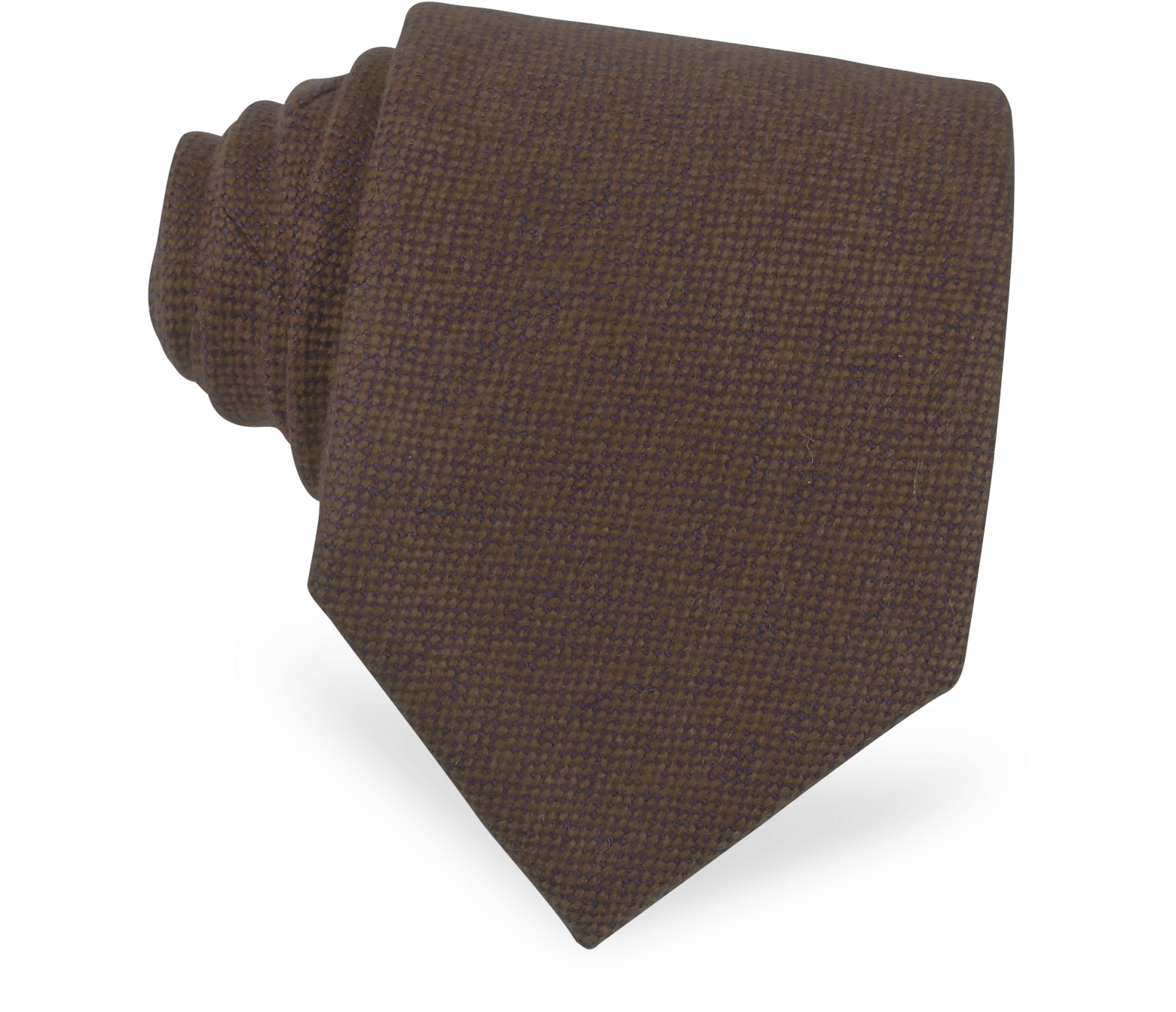 Forzieri Solid Brown Cashmere Extra-Long Tie at FORZIERI Canada