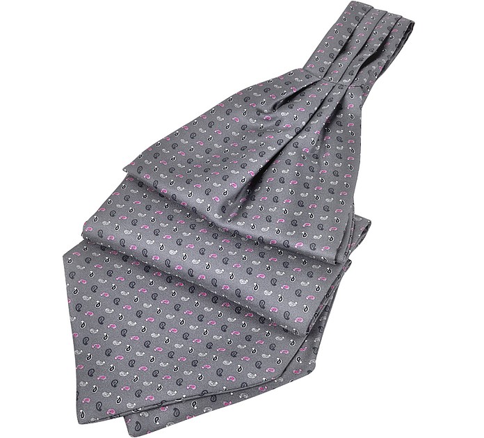 Corbata Ascot de Seda Micro-Paisley - Forzieri
