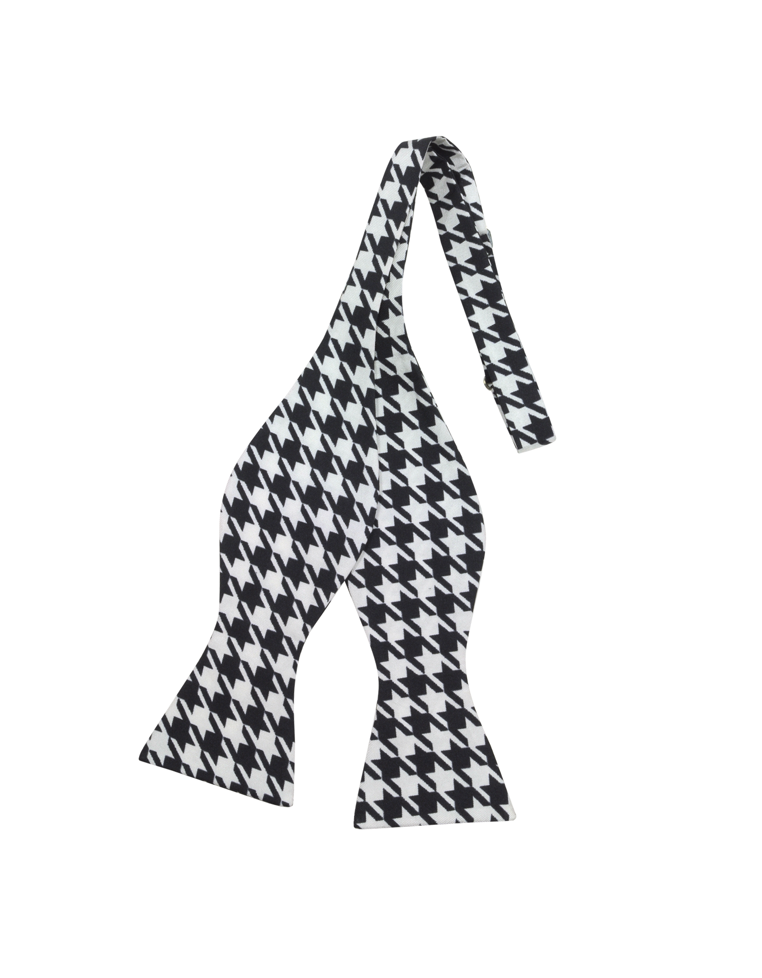Forzieri Black & White Woven Silk Self-tie Bowtie