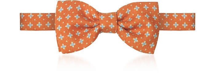 Orange Wool  Pre-Tied Bow Tie - Forzieri