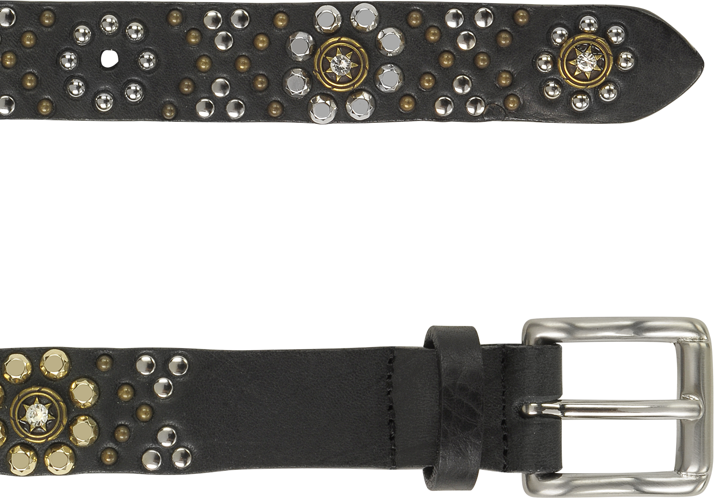 Forzieri Black Studded Leather Belt cm 85 | 33 in at FORZIERI UK
